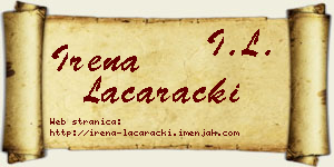 Irena Laćarački vizit kartica
